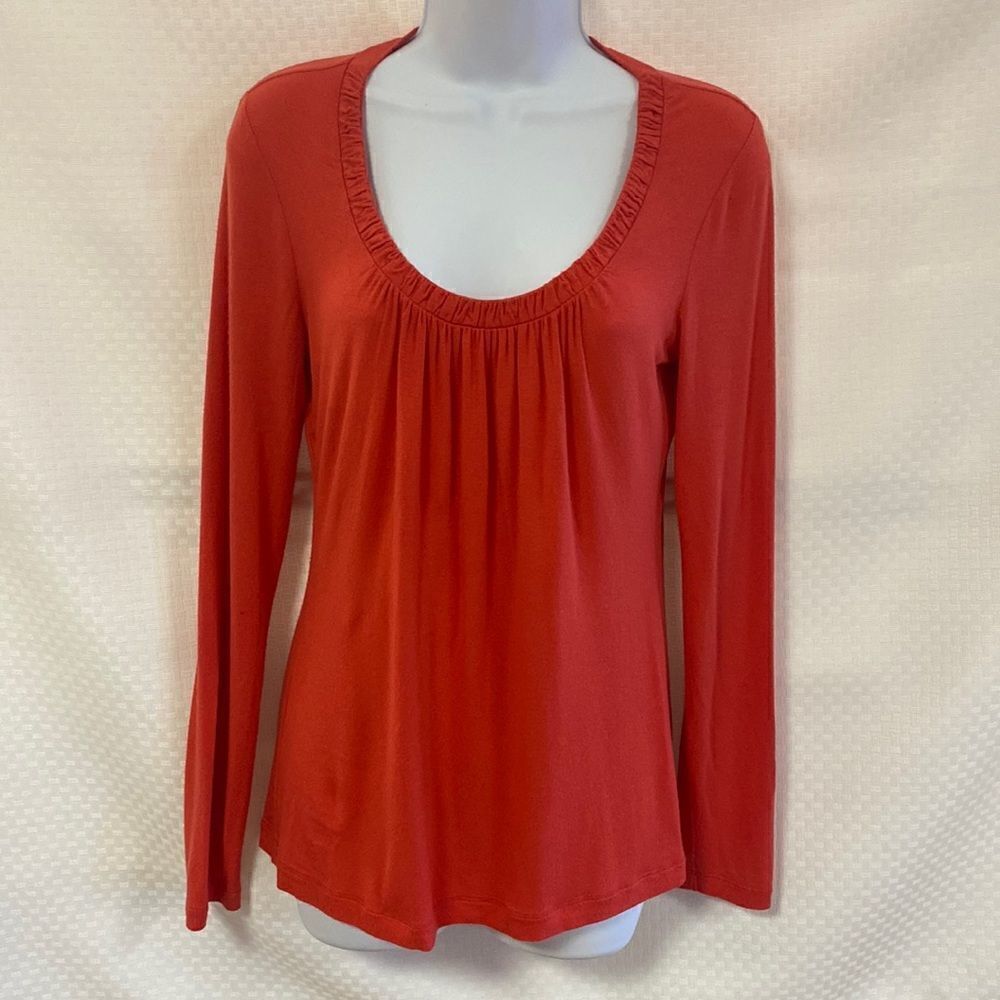 Banana Republic melon long sleeve blouse